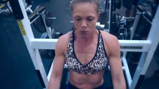 Delts and Tris with Athlete Jessica Gubenschek 11 weeks out | Coach James Ayotte Monster Gym