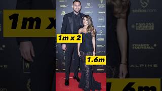 Height Comparison: Footballers And Their Girlfriends😍📏#football #curiosity #shortsvideo  #viral