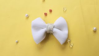 How to Make Hair Bow Clip | Easy Baby Bow Hair Clip