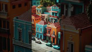 MINI COLORFUL CITY  |  #shorts #ai #digitalart