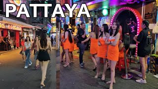 PATTAYA 🇹🇭 HOTTEST STREET NIGHT WALK SCENE  PARADISE 2024 THAILAND