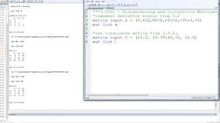 3 12S1   Stata   Standardizing and Correlation Matrices