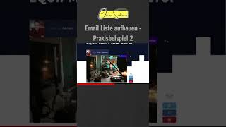 Email Liste aufbauen - Praxisbeispiel 2