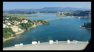 B738 Landing LGKR CORFU Cockpit cam