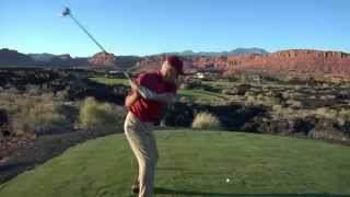 Golf Tee Shot in beautiful desert setting