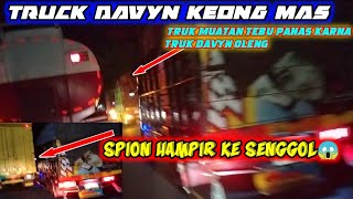 Truck DaVyn Keong Mas Duet Sama Truck Muatan Tebu||Detik-detik hampir ke Senggol😱