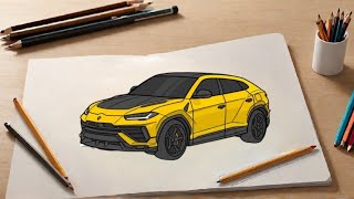 "Learn to Draw a Lamborghini Urus Easy Step-by-Step"