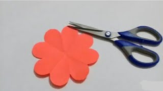 How to make simple and easy paper flower cutting 🌼