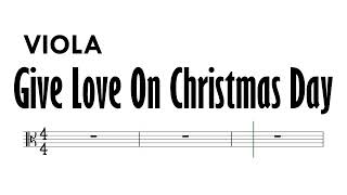 Give Love On Christmas Day Viola Sheet Music Backing Track Partitura Jackson 5