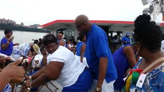 Uncle Lincoln dancing on all day guyanese boat rid