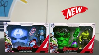 Captain America and Hulk Action Figure and Mask - Unboxing and Review Peephole View Toys