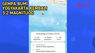 Yogyakarta Gempa Susulan 3.2 Magnitudo, Jogja Jateng hari ini 18 Maret 2023