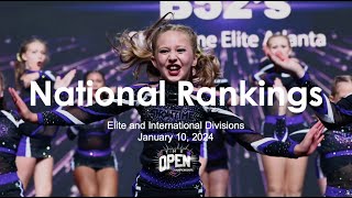 January 10, 2024 - National Rankings for Elite and International Divisions