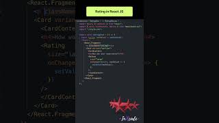 Rating in React JS ⭐️⭐️⭐️⭐️⭐️ #shorts #short #trending #holi