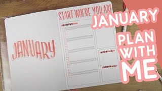 Plan With Me - January 2022 Bullet Journal Setup - Archer & Olive B5