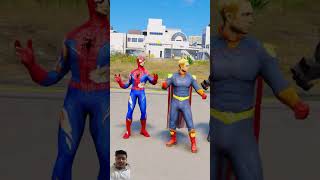 GTA V: RANDOM HOMELANDER VS BABYHULK SUPERHERO BATTLE😎 #short...