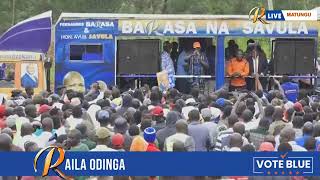 RAILA TAKES MATUNGU BY STORM AS HE LEADS CAMPAIGNS FOR BARAZA IN KAKAMEGA COUNTY.