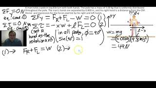 Mechanical Equilibrium, Forces & Torques Example