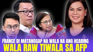 FRANCE CASTRO DI MATANGGAP NA TAPOS NA ANG COMM. HERARING KAY VP INDAY