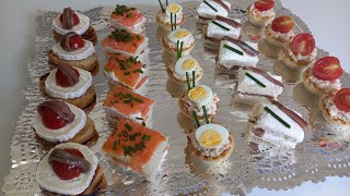 Canapés fáciles, ricos y rápidos para Navidad.