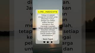 Hidup ini adalah anugerah terindah yang diberikan Tuhan. #quotes #motivation