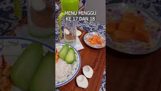 menu minggu ke 17 dan minggu ke 18 #shorts #short #viral #diet #health @RahayuFoodbyBundaNcie