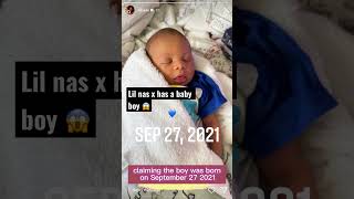 Lil nas x reveals he has a baby boy He hid in secret 🤐 #shorts #lilnasx