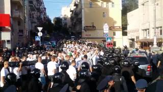 Legia Ultras walk through Kiev - Legia Corteo (Zorya vs. Legia | 20/08/15)