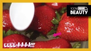 Strawberry challenge!!! (Does saltwater really work?!)