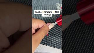 Vanila chrome nail art