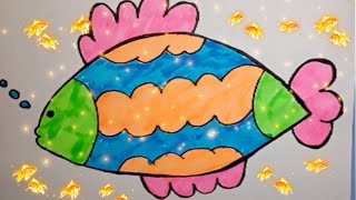 How To Draw Rainbow Fish 🐟|| Drawing For Biggnners...