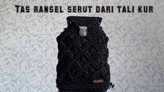 Cara Membuat Tas Ransel Serut dari Tali kur (Part 1 / 2) | Oemah Kreasi