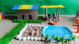 DIY Miniature Farm Diorama with Working Water Pump | Science Project Ideas | Mini DIY Farming