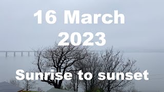 Sunrise to sunset on 16 March 2023 | 4K | Timelapse