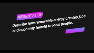 Renewable Energy benefits to local people | Benefit | Chap1 Q10