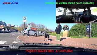 Trayecto Jardín de Méndez Núñez  Playa de Riazor, en  choche#videosjevibe