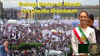 Entrega baston de mando dra Claudia sheinbaum