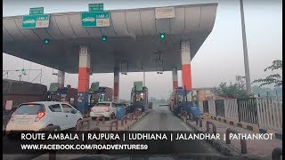 DELHI TO PATHANKOT | FAST TAG LANE | TOLL | AMBALA | LUDHIANA | JALANDHAR | MUKERIAN