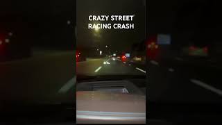 CRAZY STREET RACING CRASH! #cars #automobile #illegalracing #race #BMW #shorts #dragracing