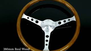 380mm wood steering wheel