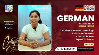 For the finest German Language Online/Offline Preparation, contact IRS Group