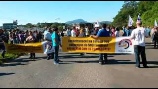 Manifestação na BR-470 em Blumenau