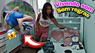 24 HORAS VIVENDO SEM REGRAS EM CASA / FAZENDO TUDO AO CONTRÁRIO