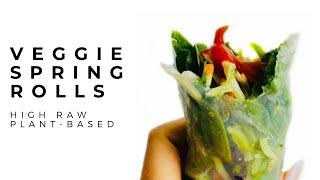 Rice Paper Veggie Springrolls | High Raw Plant-Based