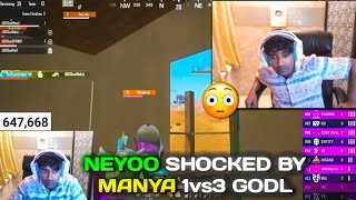 NEYOO SHOCKED BY SOUL MANYA EPIC 1vs3 GODL 😱🔥