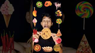 Emoji Food Eating Challenge 😋||Murukku,🍪 Onion,🧅Mango,🥭,🍦🌶️🍭🍗🍎🐖|| #shorts #youtubeshorts