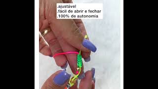 Pulseira Macramê com Fimo Olho Grego