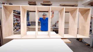 How to Build Custom Bookcases with Built-In Desk