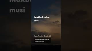 Makbul sabır, musibetle karşılaştığın ilk andakidir. #shorts #hadis