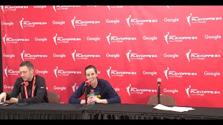 Indiana Fever press conference: Caitlin Clark speaks with reporters before Game 2 of Fever vs Sun